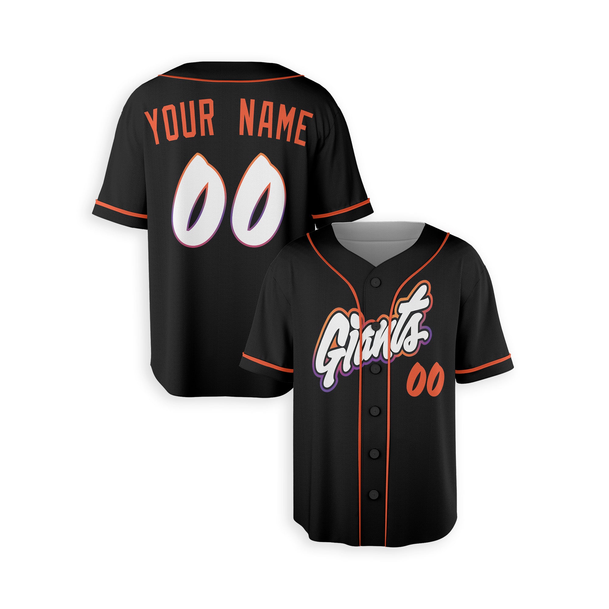 Personalized San Francisco Fan Black Baseball Jersey – Giants Printed City Style Custom Name & Number
