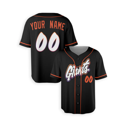 Personalized San Francisco Fan Black Baseball Jersey – Giants Printed City Style Custom Name & Number