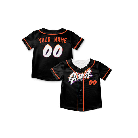 Personalized San Francisco Fan Black Baseball Jersey – Giants Printed City Style Custom Name & Number
