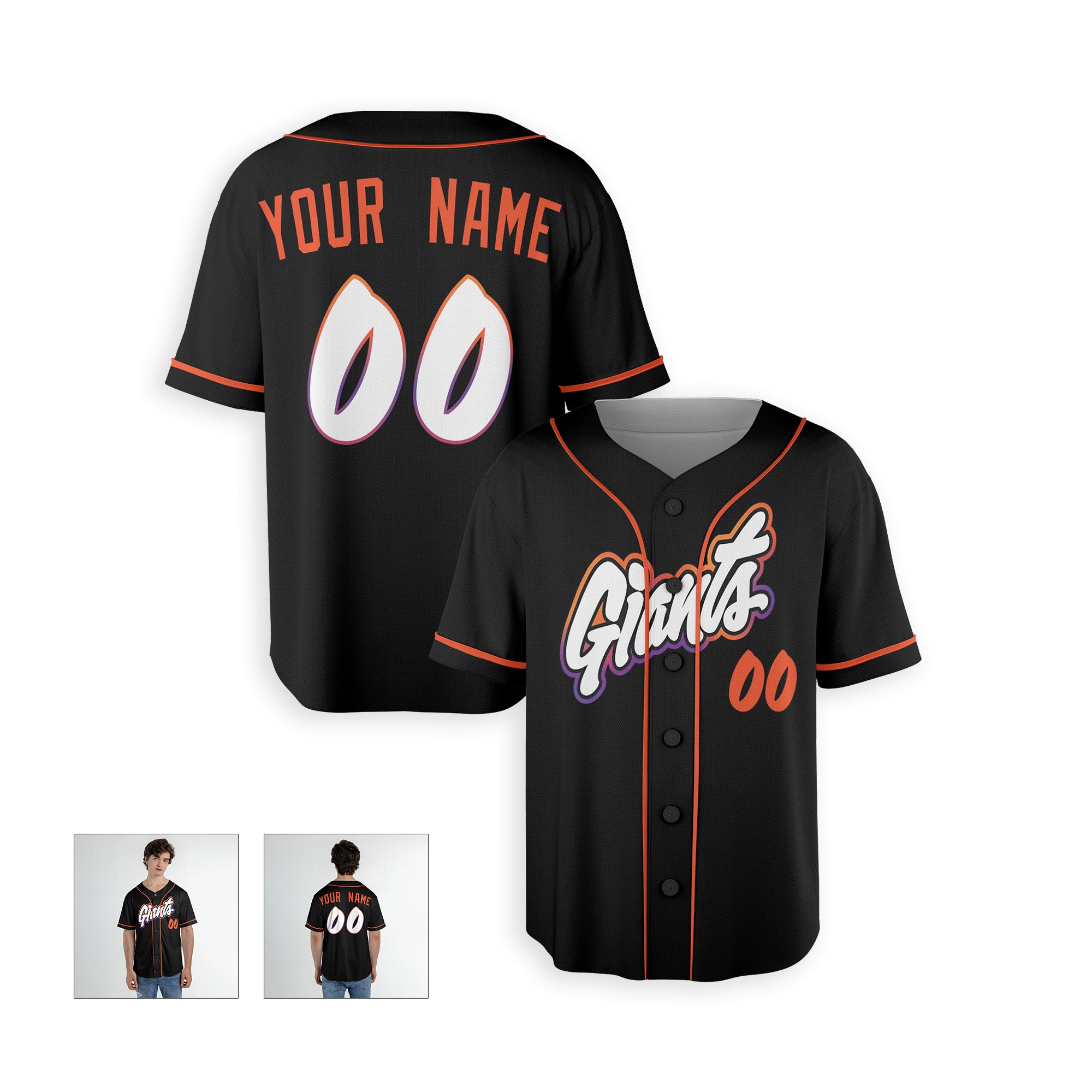 Personalized San Francisco Fan Black Baseball Jersey – Giants Printed City Style Custom Name & Number