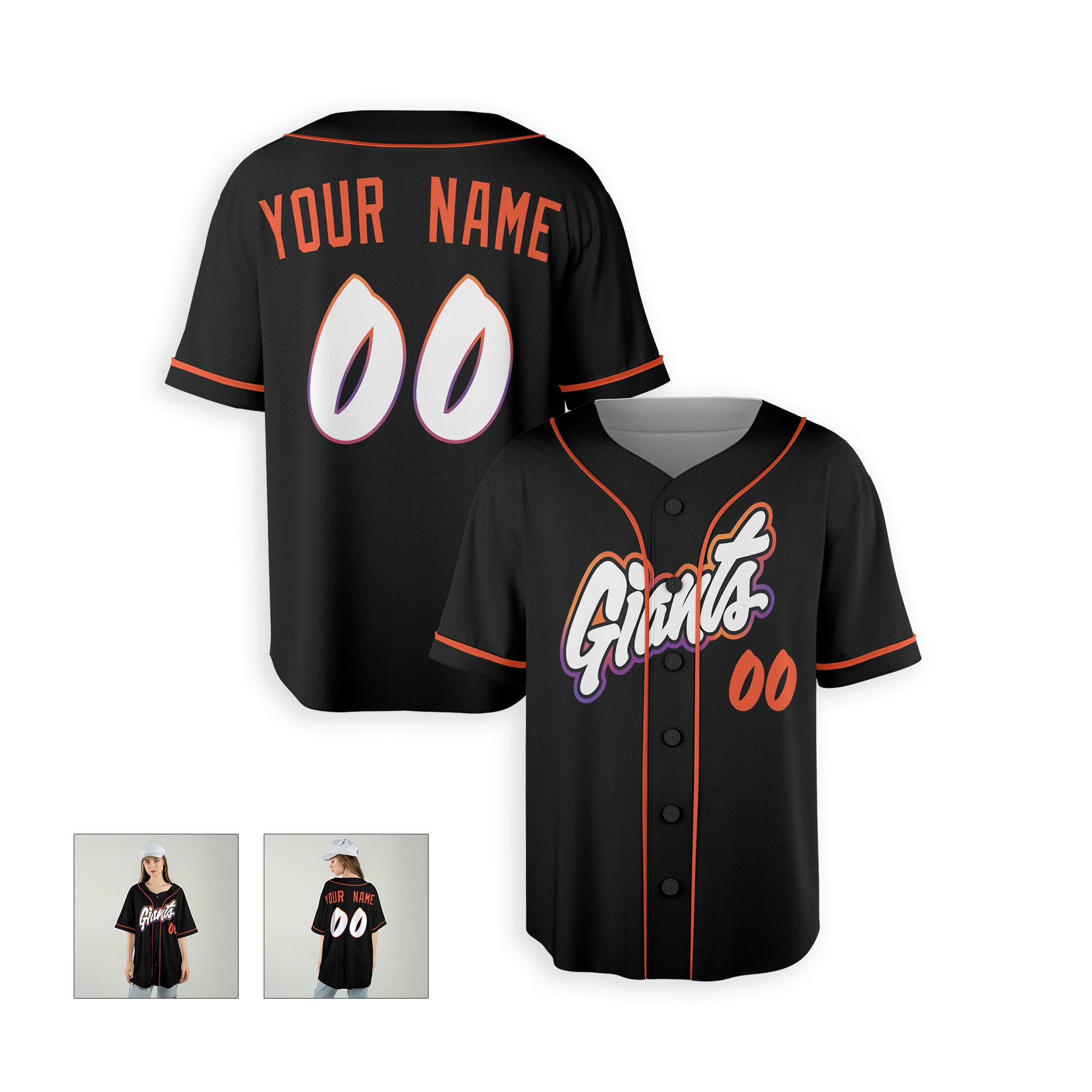 Personalized San Francisco Fan Black Baseball Jersey – Giants Printed City Style Custom Name & Number
