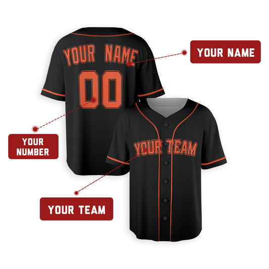 Personalized San Francisco Fan Black Baseball Jersey – Home Style Custom Name & Number