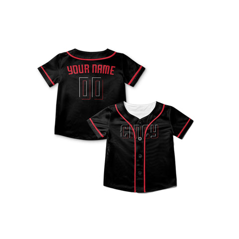 Personalized Cincinnati Fan Black Baseball Jersey – Cincy Printed Custom Name & Number