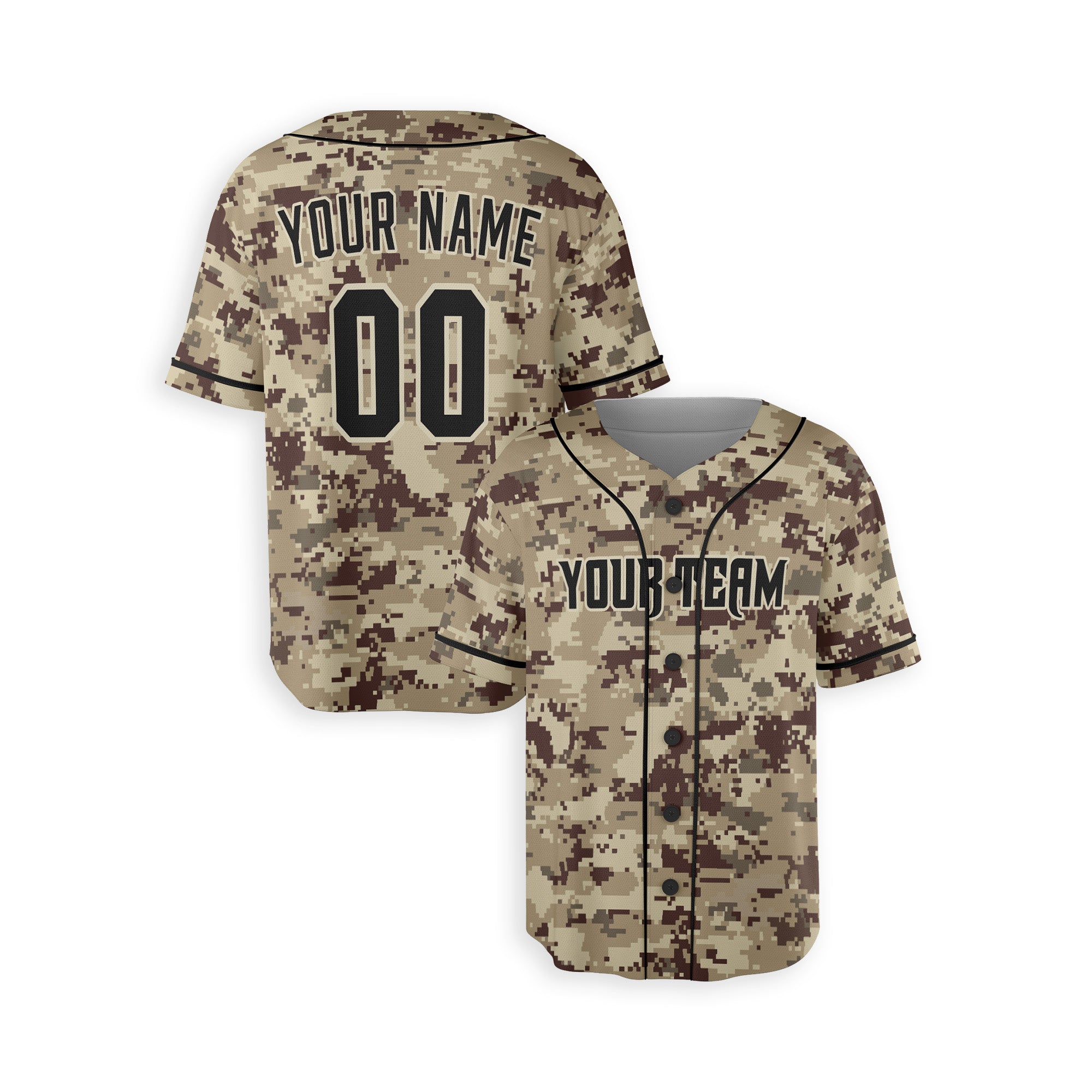 Personalized Phoenix Fan Camo Baseball Jersey – Camouflage Style Custom Name & Number