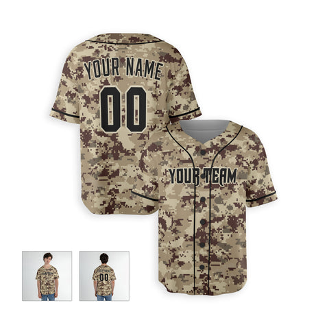 Personalized Phoenix Fan Camo Baseball Jersey – Camouflage Style Custom Name & Number
