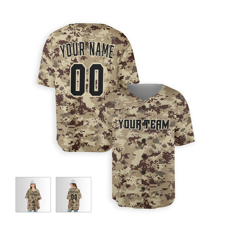 Personalized Phoenix Fan Camo Baseball Jersey – Camouflage Style Custom Name & Number