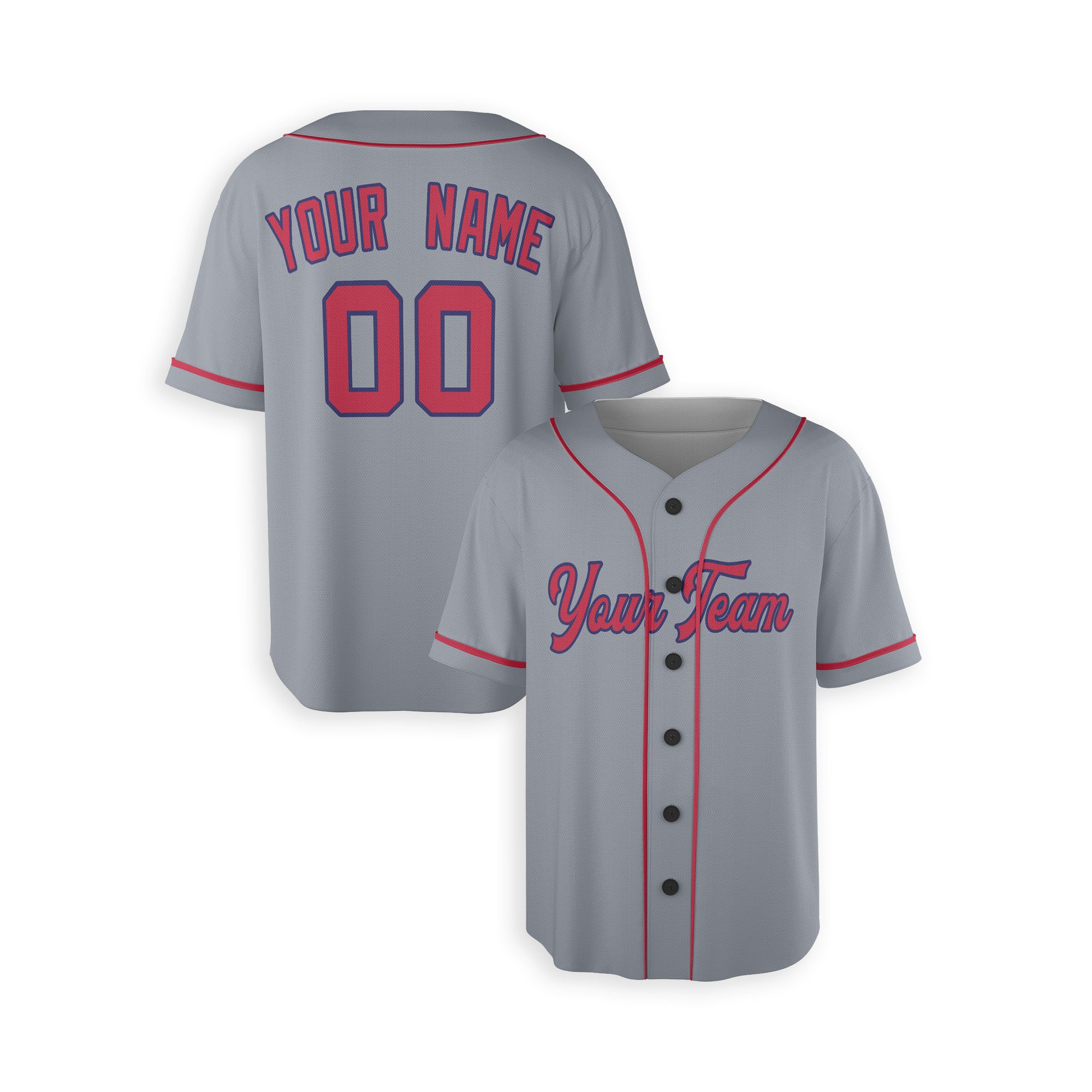 Personalized St. Louis Fan Gray Baseball Jersey – Away Style Custom Name & Number