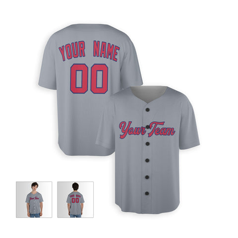 Personalized St. Louis Fan Gray Baseball Jersey – Away Style Custom Name & Number