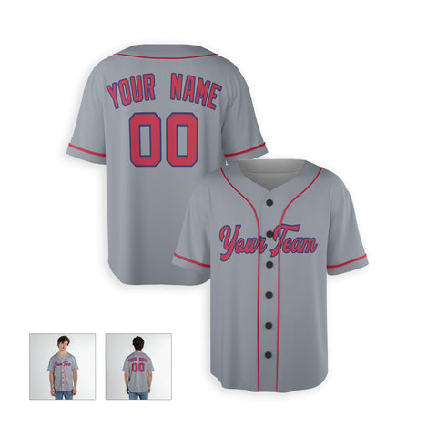 Personalized St. Louis Fan Gray Baseball Jersey – Away Style Custom Name & Number