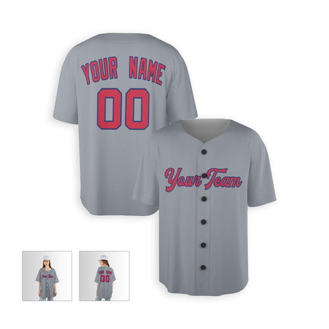 Personalized St. Louis Fan Gray Baseball Jersey – Away Style Custom Name & Number