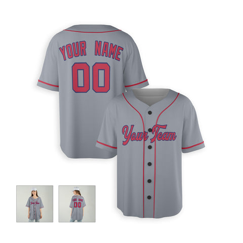 Personalized St. Louis Fan Gray Baseball Jersey – Away Style Custom Name & Number