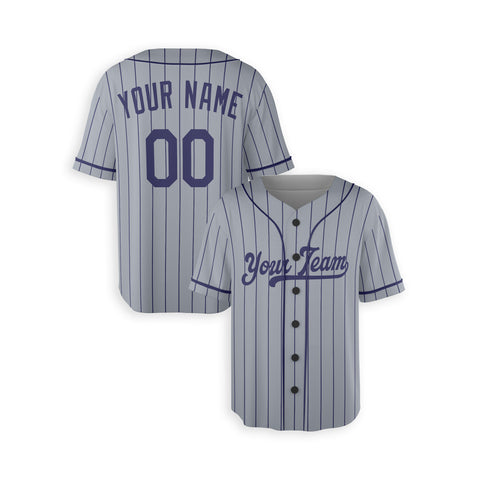 Personalized Los Angeles Fan Gray Baseball Jersey – Road Pinstripe Custom Name & Number