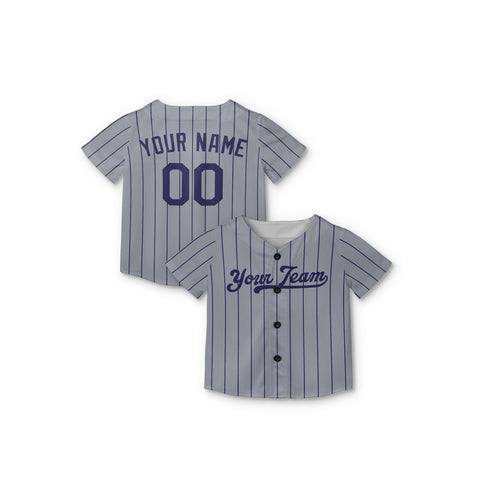 Personalized Los Angeles Fan Gray Baseball Jersey – Road Pinstripe Custom Name & Number