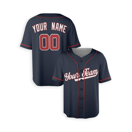 Personalized Washington DC Fan Navy Baseball Jersey – Alternate Style Custom Name & Number