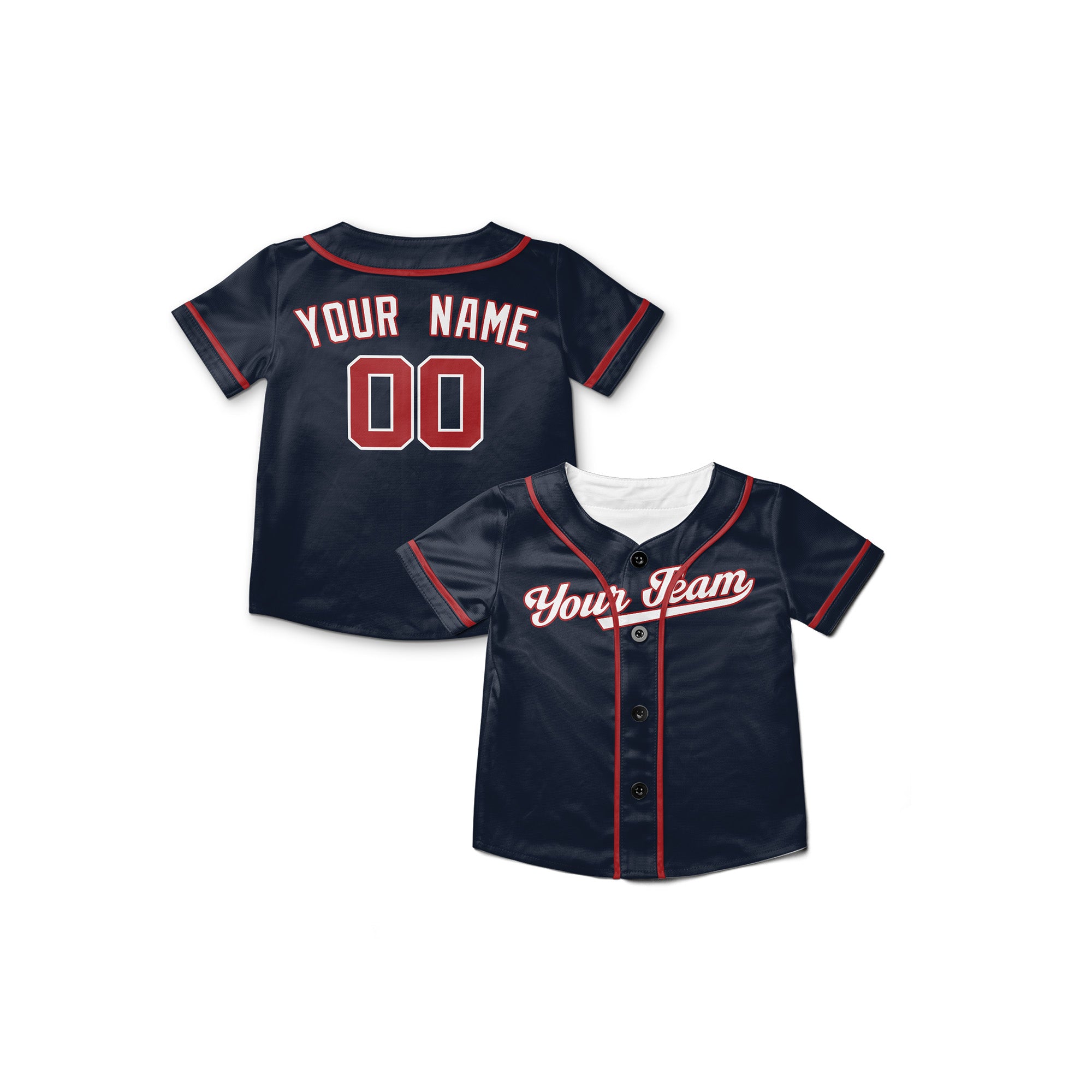 Personalized Washington DC Fan Navy Baseball Jersey – Alternate Style Custom Name & Number