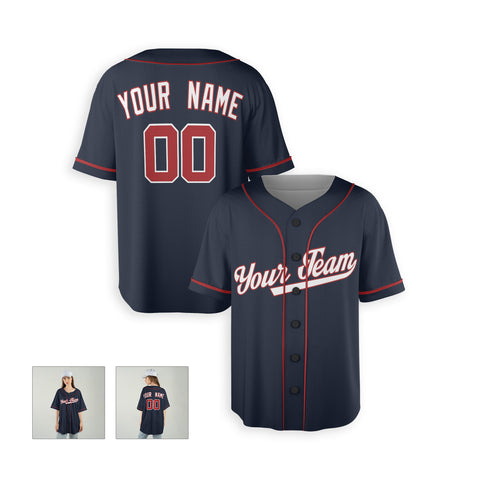 Personalized Washington DC Fan Navy Baseball Jersey – Alternate Style Custom Name & Number