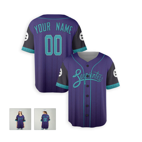 Personalized Phoenix Fan Purple Baseball Jersey – City Style Serpientes Printed Custom Name & Number