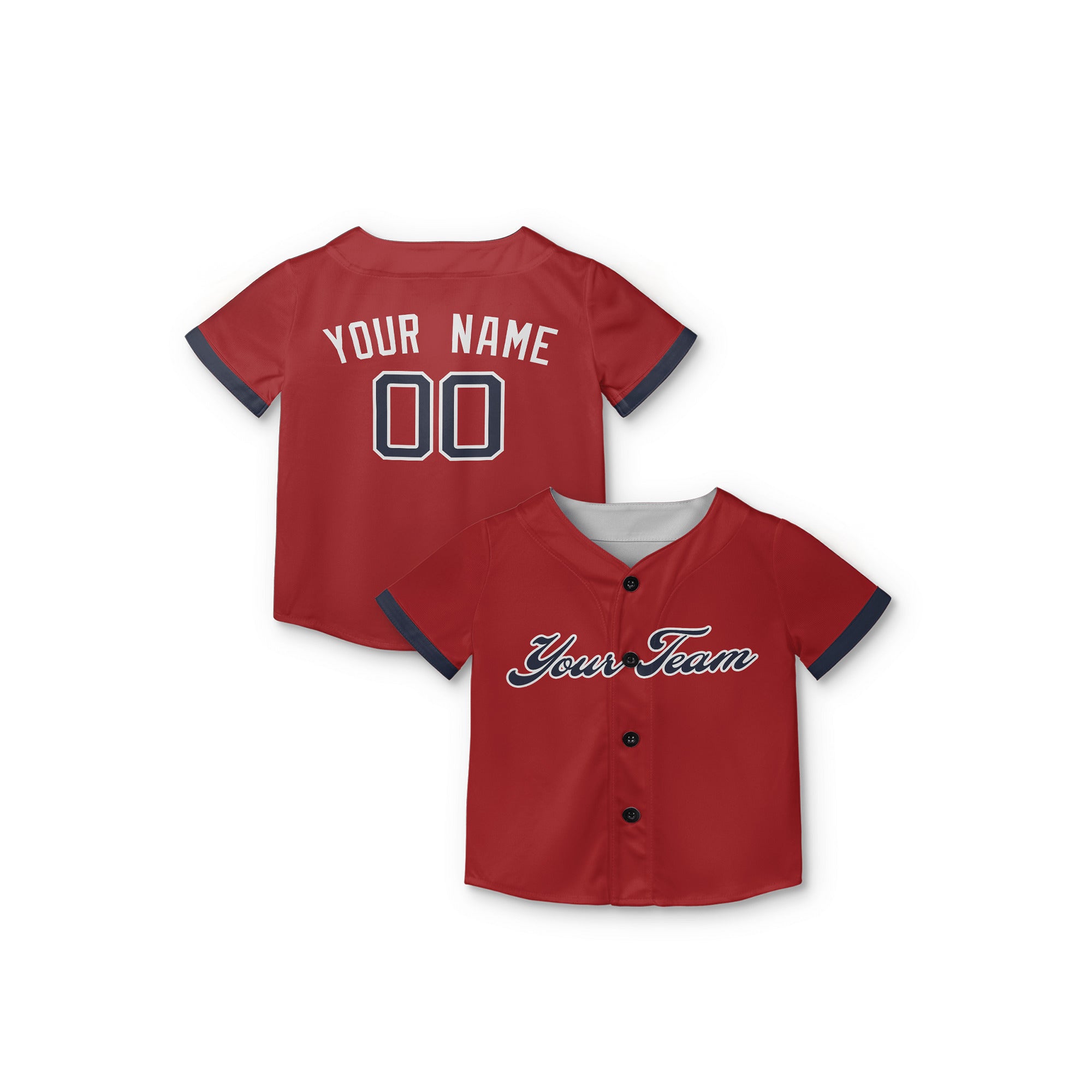 Personalized Atlanta Fan Red Baseball Jersey – Alternate Style Custom Name & Number