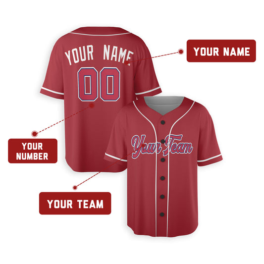 Personalized St. Louis Fan Red Baseball Jersey – Alternate Style Custom Name & Number