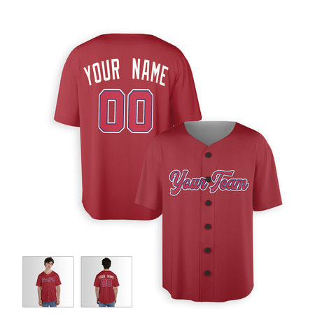Personalized St. Louis Fan Red Baseball Jersey – Alternate Style Custom Name & Number