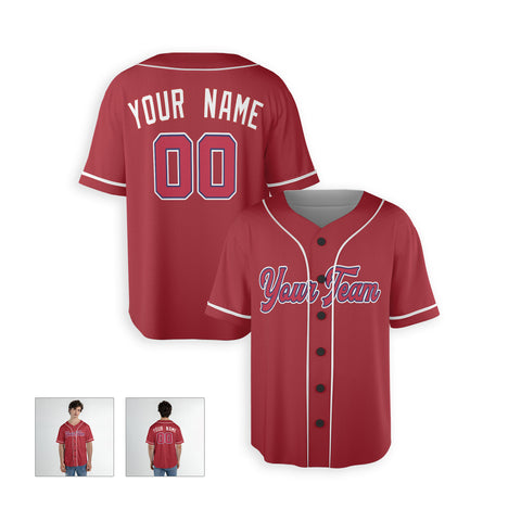 Personalized St. Louis Fan Red Baseball Jersey – Alternate Style Custom Name & Number