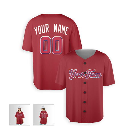 Personalized St. Louis Fan Red Baseball Jersey – Alternate Style Custom Name & Number