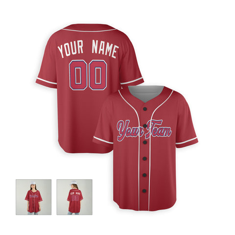 Personalized St. Louis Fan Red Baseball Jersey – Alternate Style Custom Name & Number