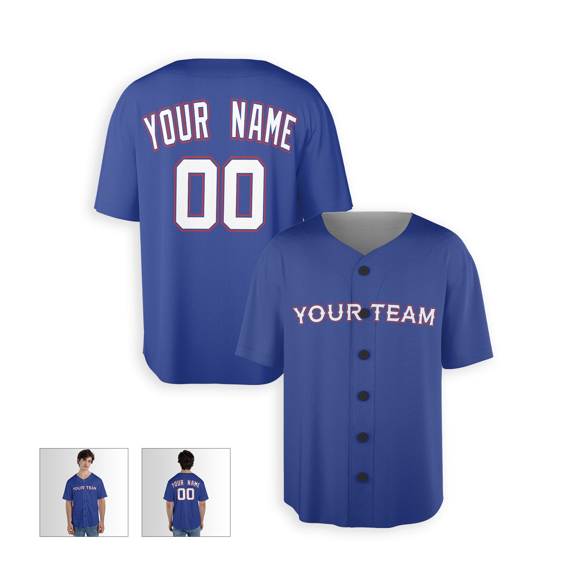 Personalized Texas Arlington Fan Royal Baseball Jersey – Alternate Style Custom Name & Number