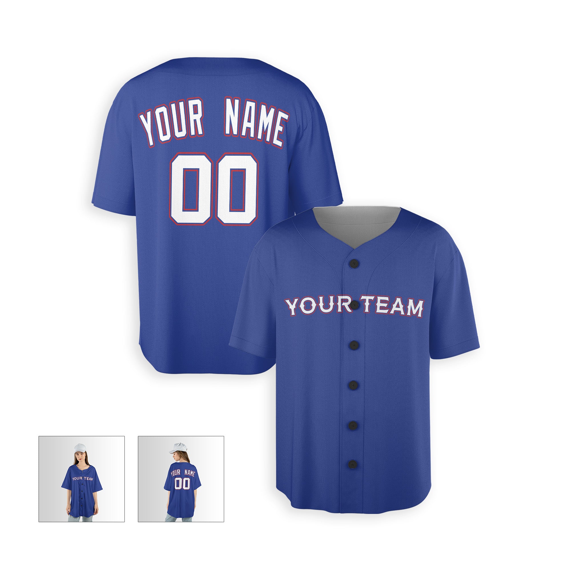 Personalized Texas Arlington Fan Royal Baseball Jersey – Alternate Style Custom Name & Number