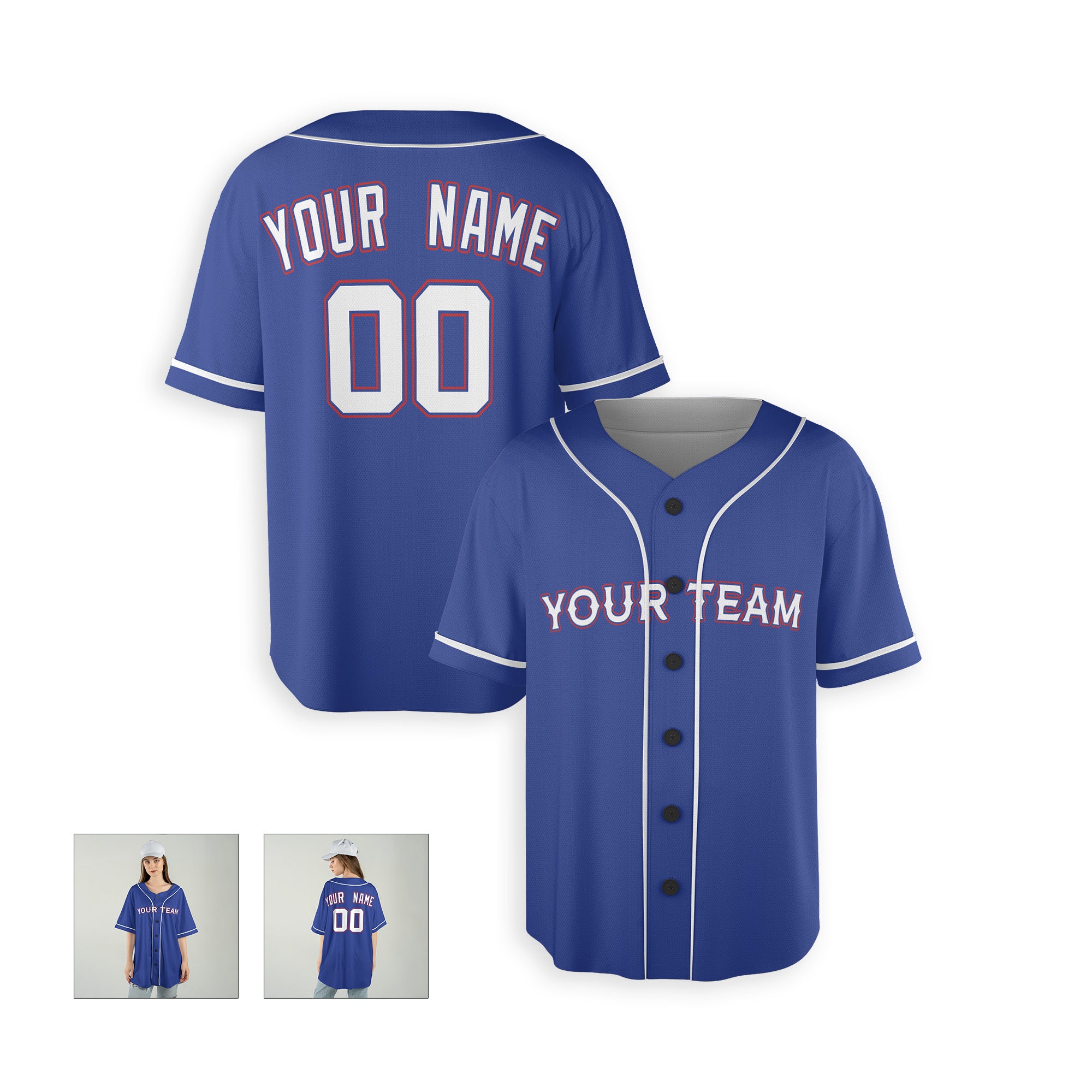 Personalized Texas Arlington Fan Royal Baseball Jersey – Alternate Style Custom Name & Number