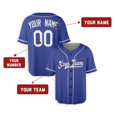 Personalized Los Angeles Fan Royal Blue Baseball Jersey – Alternate Style Custom Name & Number