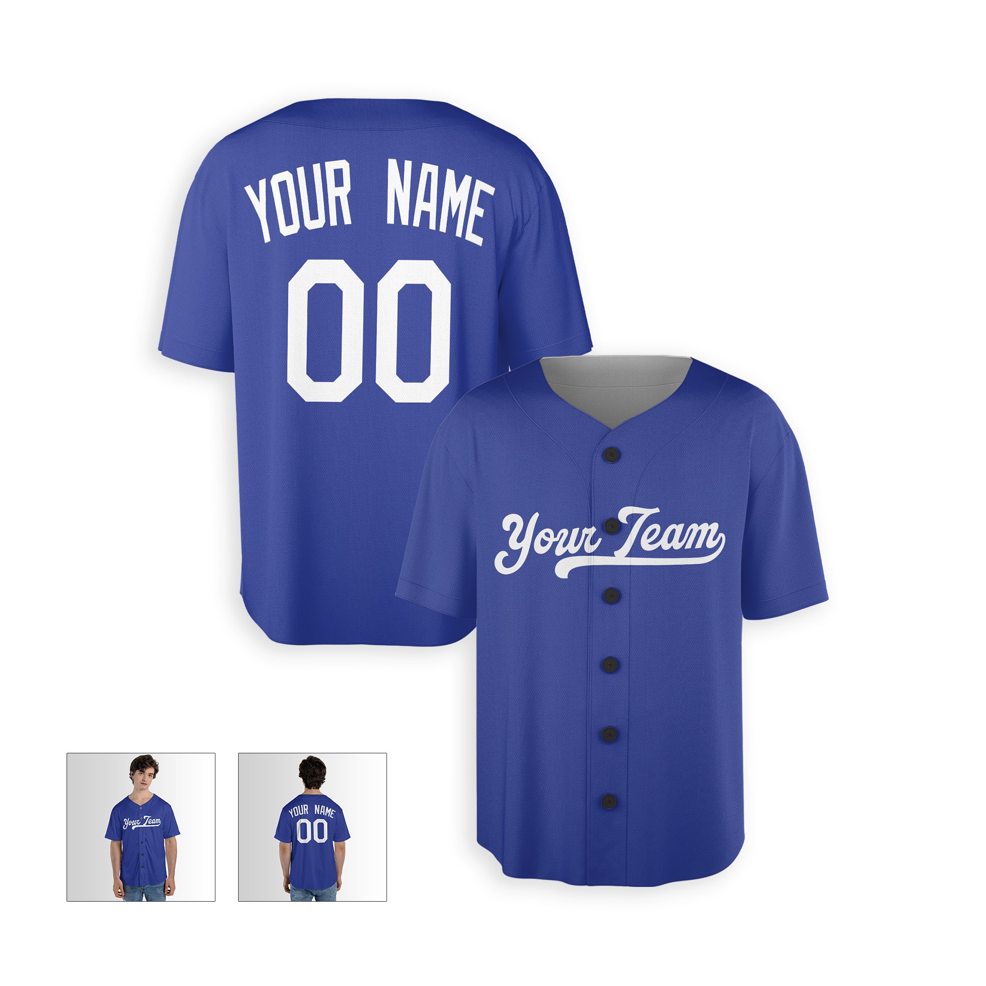 Personalized Los Angeles Fan Royal Blue Baseball Jersey – Alternate Style Custom Name & Number