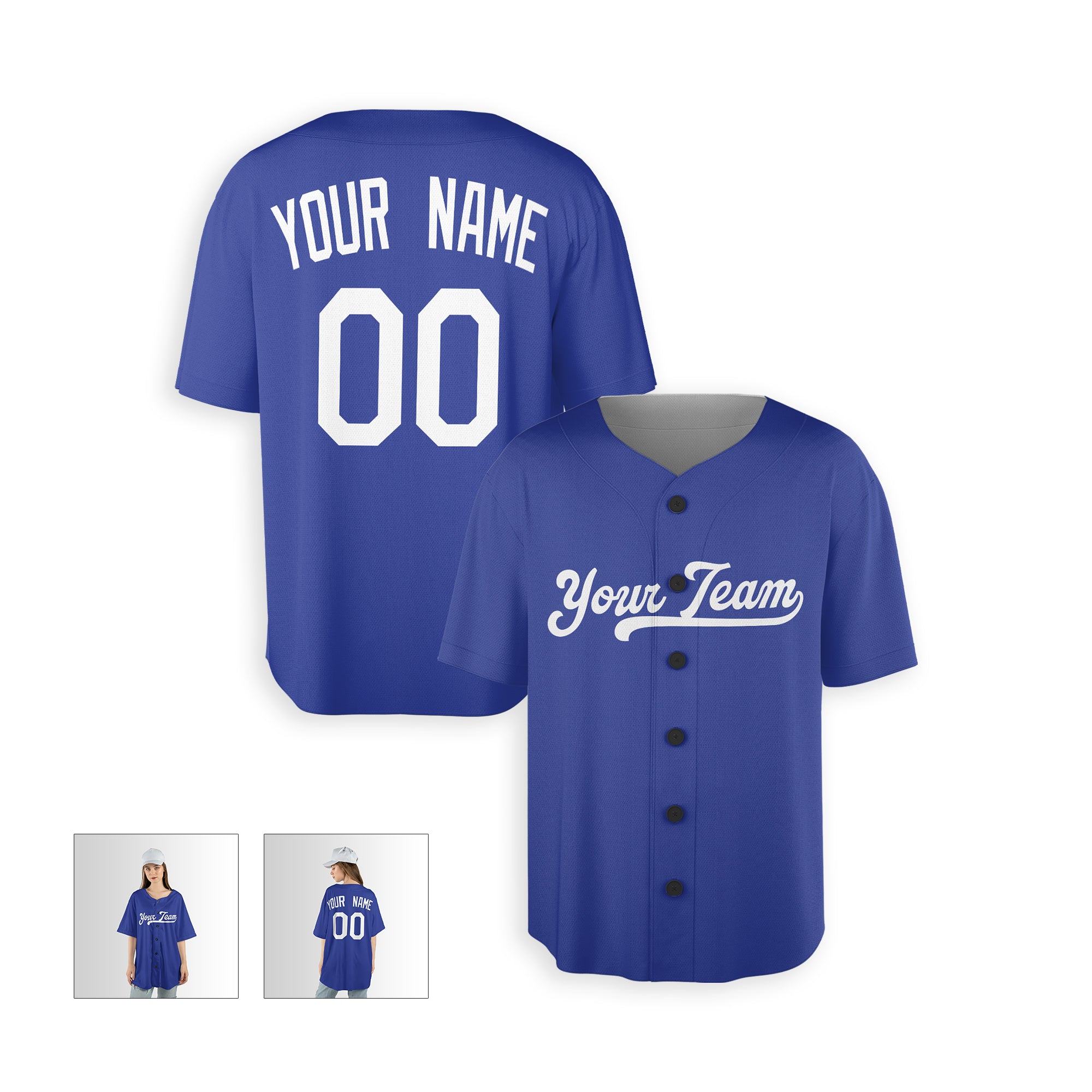 Personalized Los Angeles Fan Royal Blue Baseball Jersey – Alternate Style Custom Name & Number