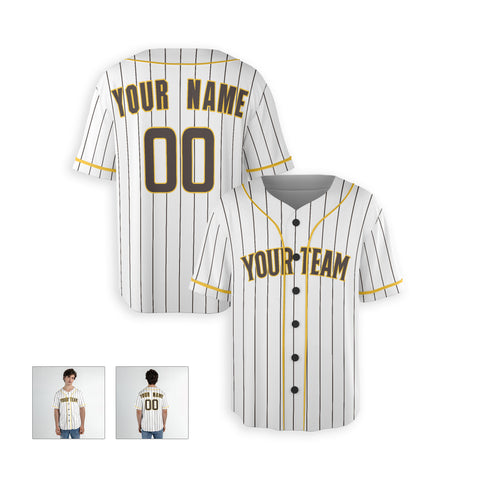 Personalized San Diego Fan White Baseball Jersey – Alternate Style Custom Name & Number