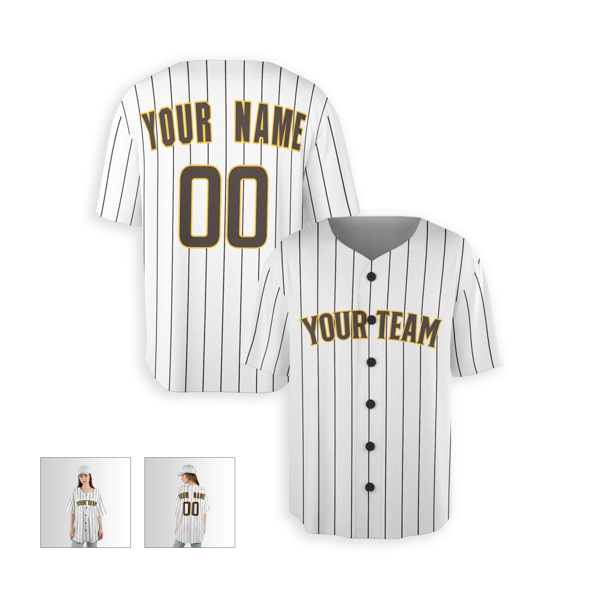 Personalized San Diego Fan White Baseball Jersey – Alternate Style Custom Name & Number