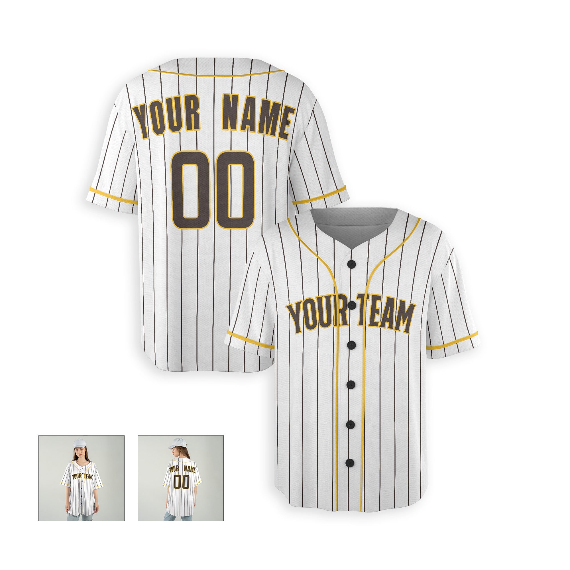 Personalized San Diego Fan White Baseball Jersey – Alternate Style Custom Name & Number