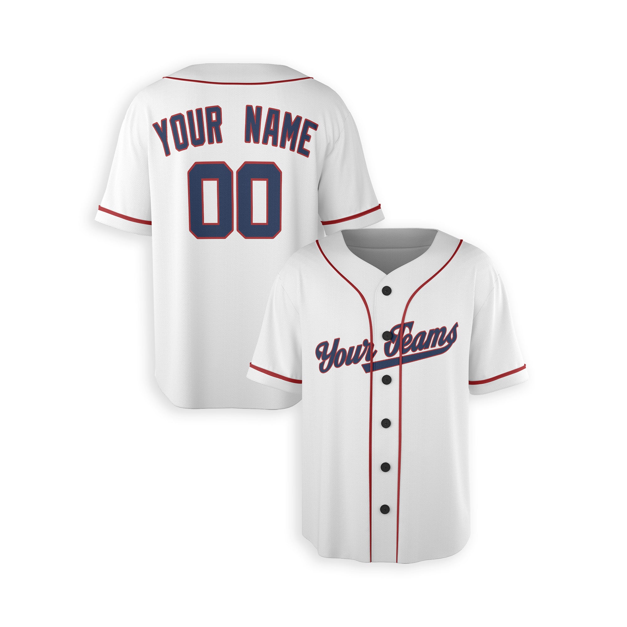 Personalized Washington DC Fan White Baseball Jersey – Alternate Style Custom Name & Number