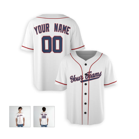 Personalized Washington DC Fan White Baseball Jersey – Alternate Style Custom Name & Number