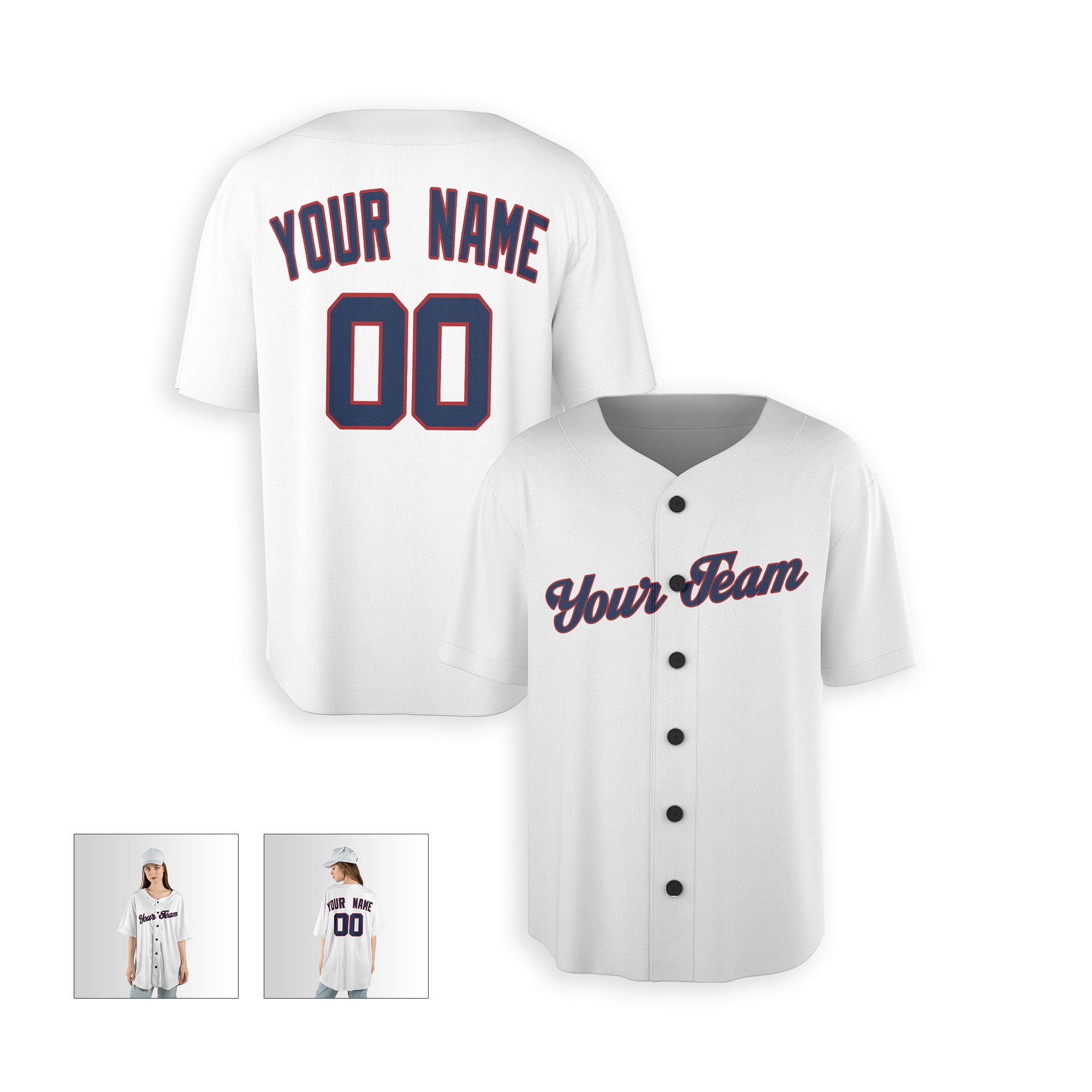 Personalized Washington DC Fan White Baseball Jersey – Alternate Style Custom Name & Number