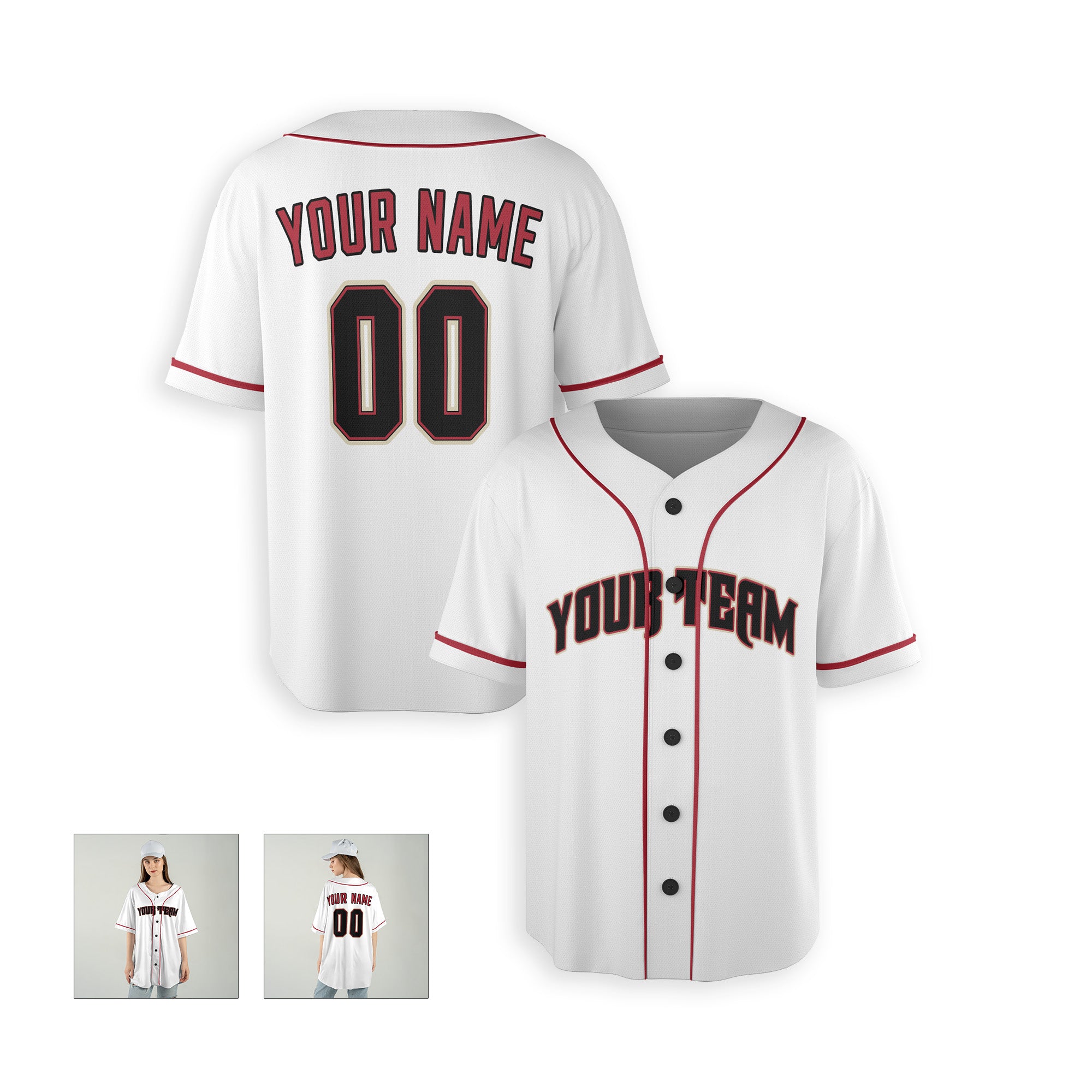 Personalized Phoenix Fan White Baseball Jersey – Home Style Custom Name & Number