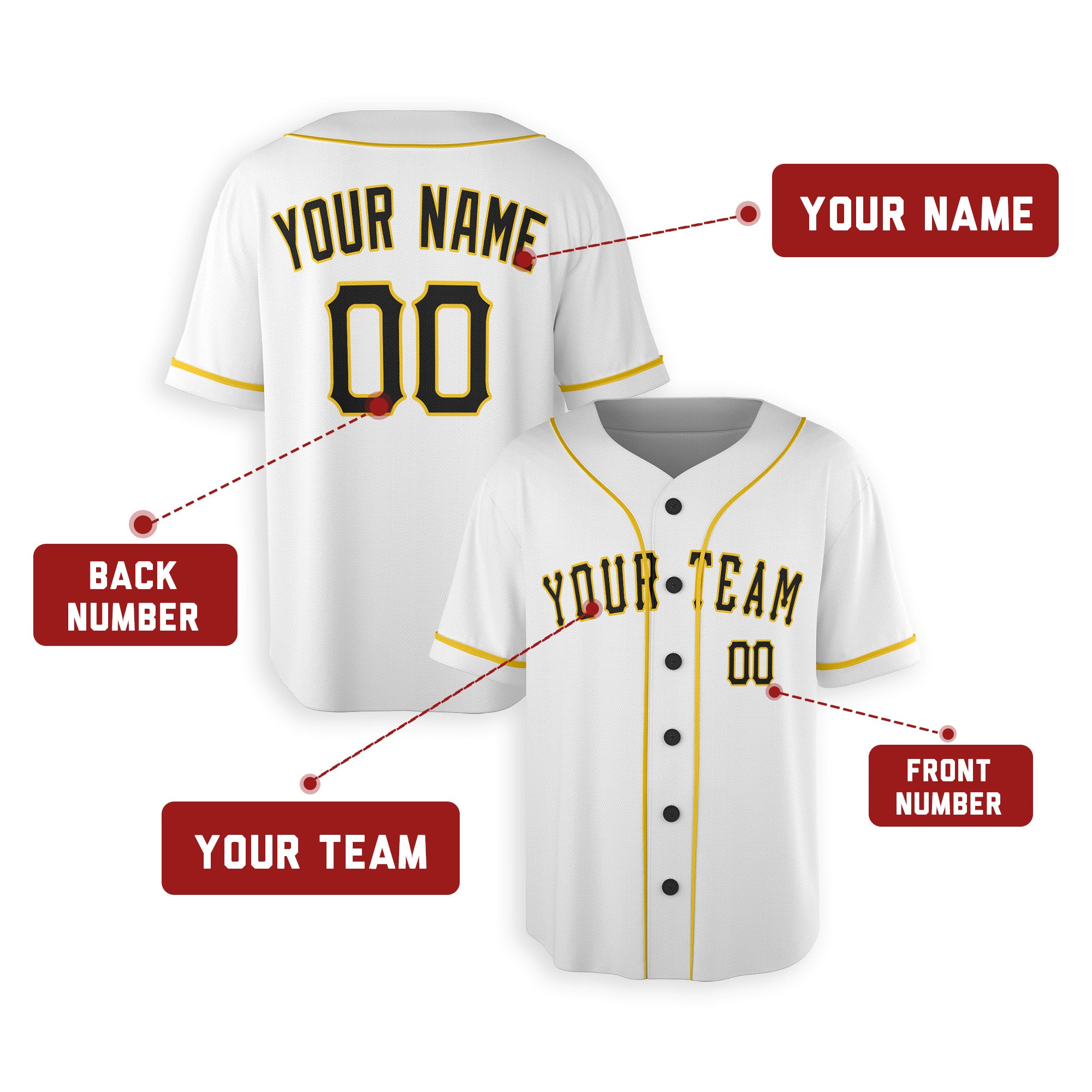 Personalized San Diego Fan White Baseball Jersey – Home Style Custom Name & Number
