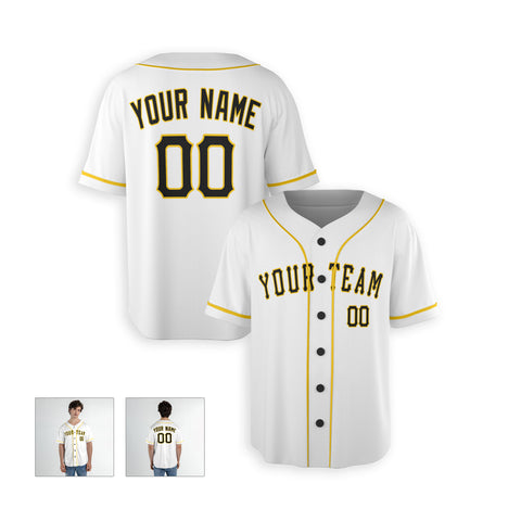 Personalized San Diego Fan White Baseball Jersey – Home Style Custom Name & Number