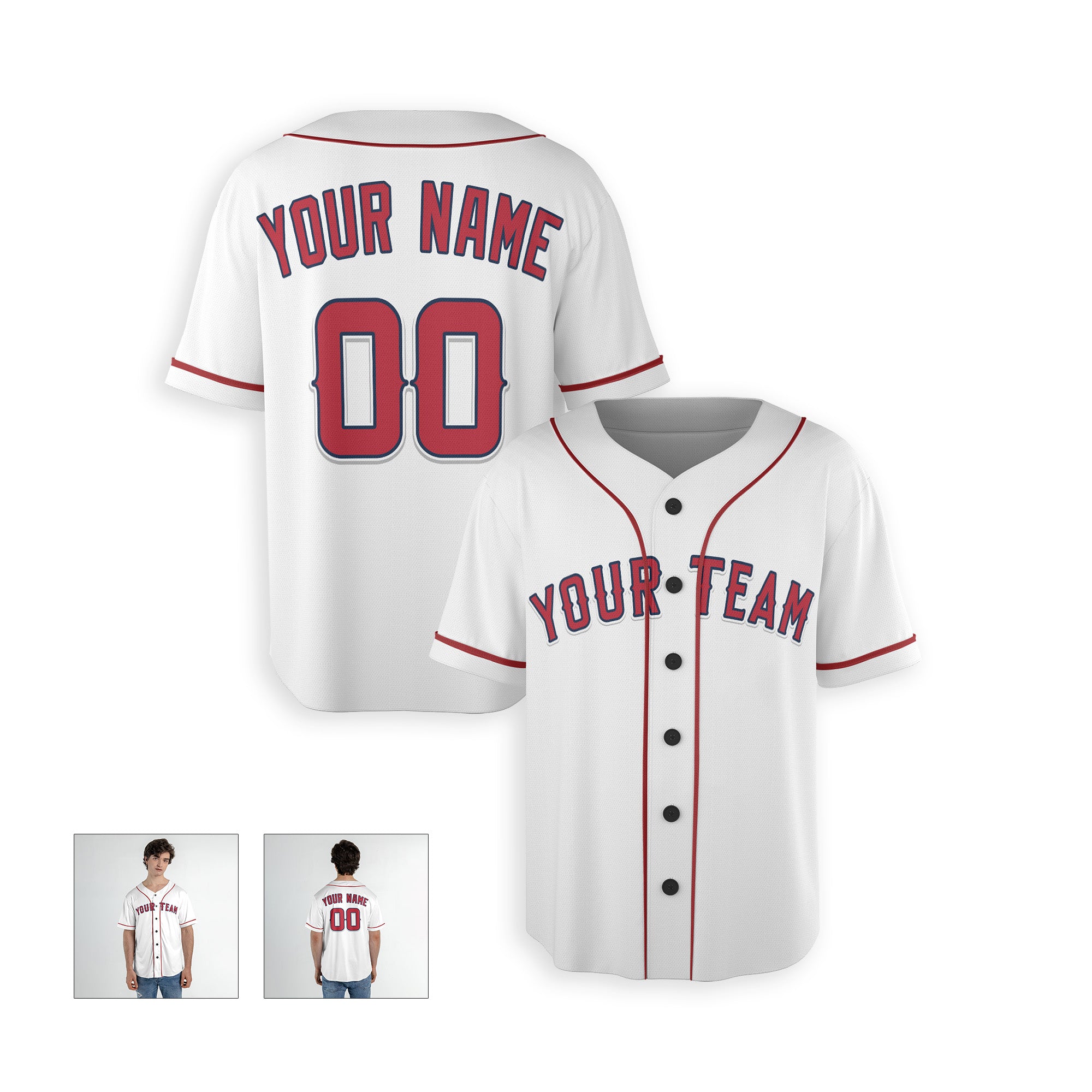 Personalized Los Angeles Fan White Baseball Jersey – Home Style Custom Name & Number