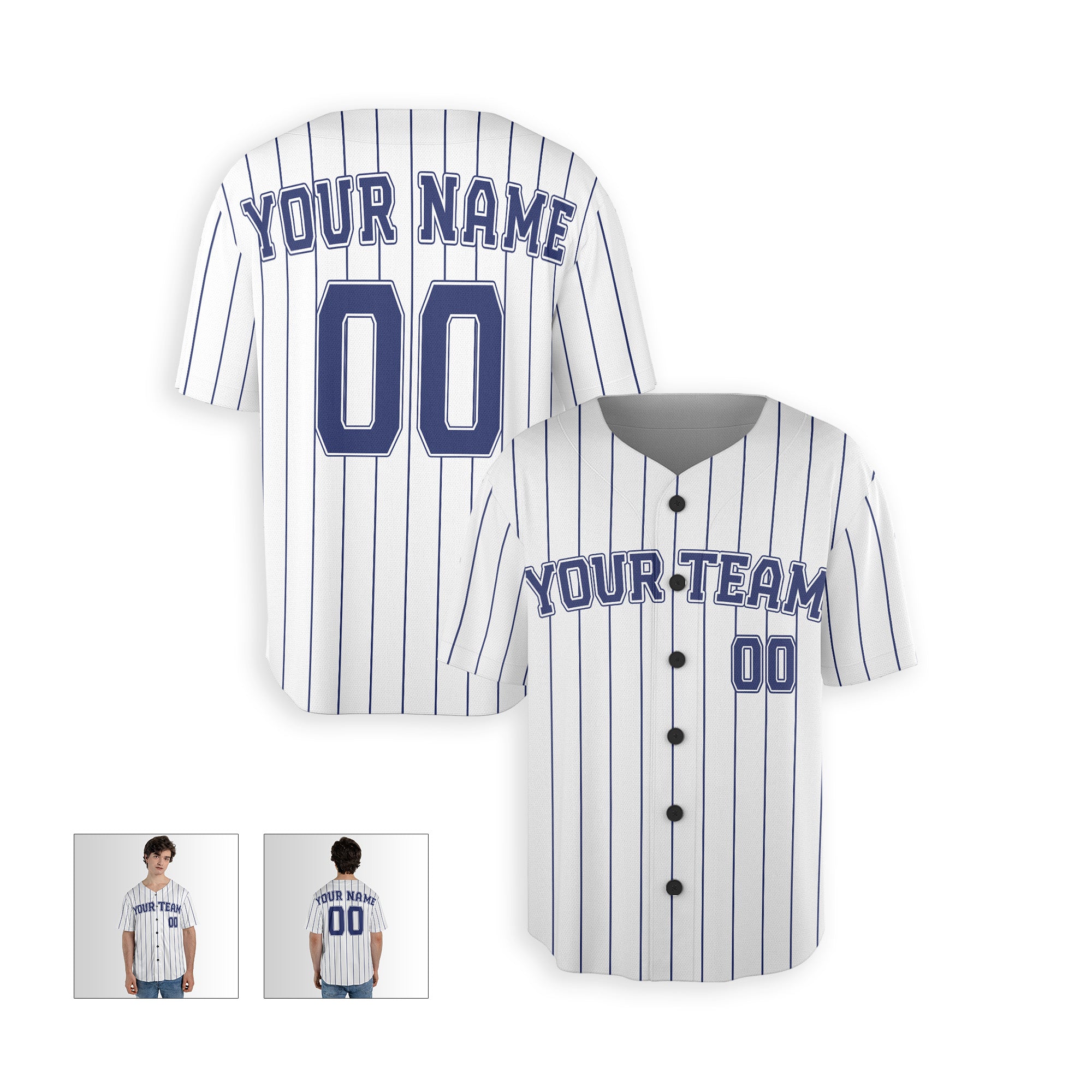 Personalized Milwaukee Fan White Baseball Jersey – Pinstripe Custom Name & Number