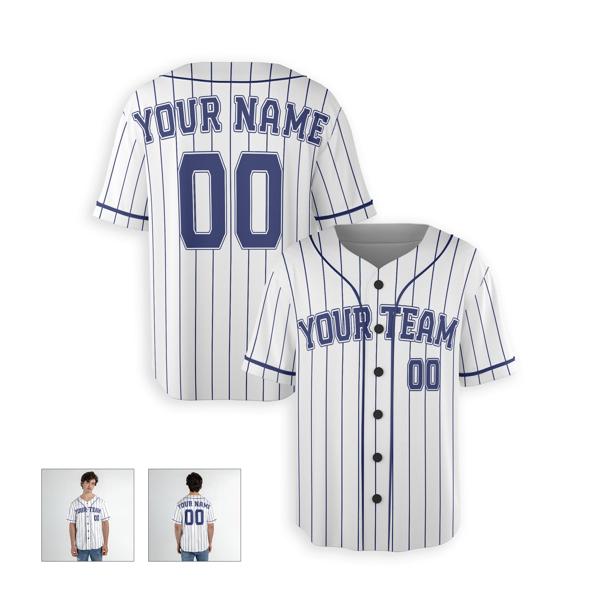 Personalized Milwaukee Fan White Baseball Jersey – Pinstripe Custom Name & Number