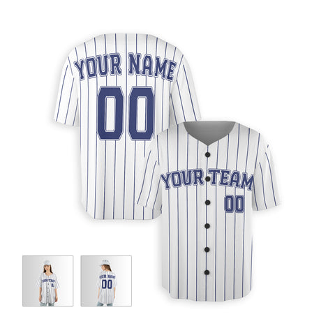 Personalized Milwaukee Fan White Baseball Jersey – Pinstripe Custom Name & Number