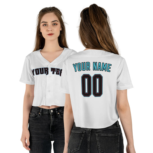 Personalized Phoenix Fan White Crop Top Baseball Jersey – Cooperstown Style Custom Name & Number