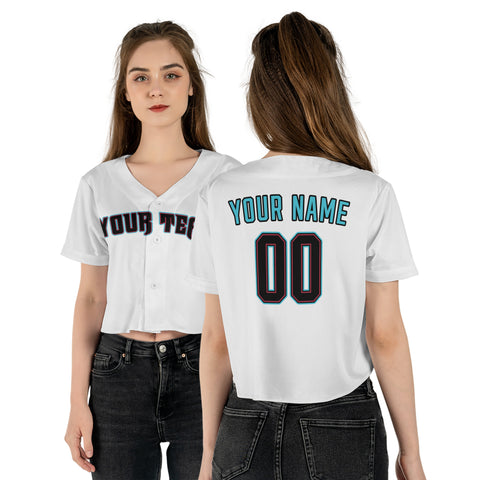 Personalized Phoenix Fan White Crop Top Baseball Jersey – Cooperstown Style Custom Name & Number