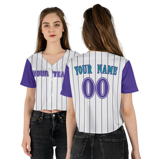 Personalized Phoenix Fan White Crop Top Baseball Jersey – Cooperstown Style Custom Name & Number