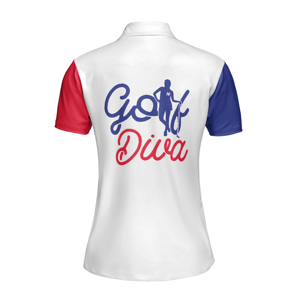 Personalized Women's Golf Shirt Polo - Golf Diva Short Sleeve
